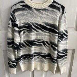 Black and White Patterned Sweater